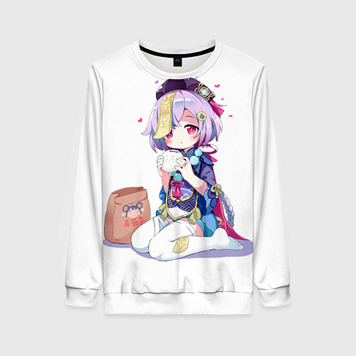 Женский свитшот Ци Ци из Genshin Impact / 3D-Белый – фото 1