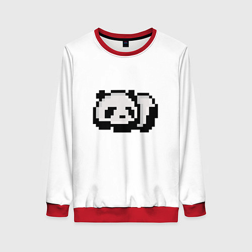 Женский свитшот Панда / 3D-Красный – фото 1