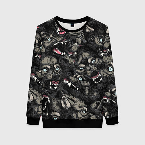 Женский свитшот Стая волков Wolves / 3D-Черный – фото 1