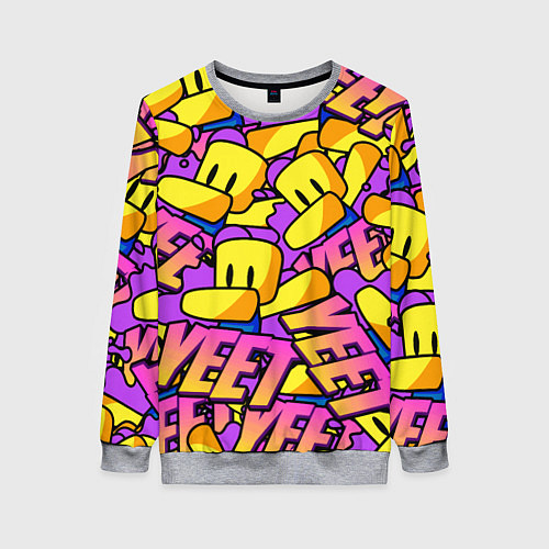 Женский свитшот ROBLOX РОБЛОКС YEET / 3D-Меланж – фото 1