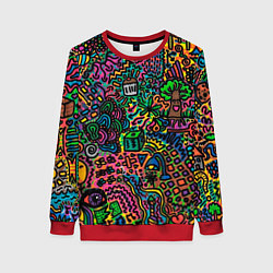Женский свитшот Кислотные узоры психоделика