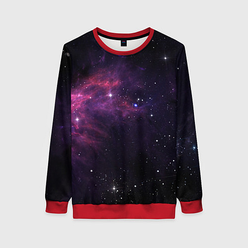 Женский свитшот Вселенная / 3D-Красный – фото 1