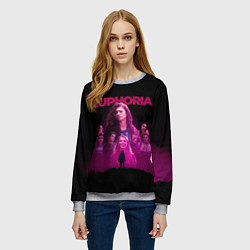 Свитшот женский Euphoria team, цвет: 3D-меланж — фото 2
