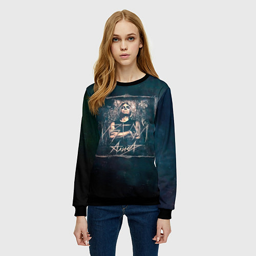 Женский свитшот Алиса - ИЗГОЙ / 3D-Черный – фото 3