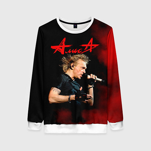 Женский свитшот Константин Кинчев - Алиса / 3D-Белый – фото 1