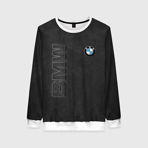 Женский свитшот BMW LOGO AND INSCRIPTION / 3D-Белый – фото 1