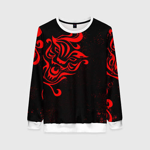 Женский свитшот КАЗУТОРА ХАНЕМИЯ ВАЛЬХАЛЛА / 3D-Белый – фото 1