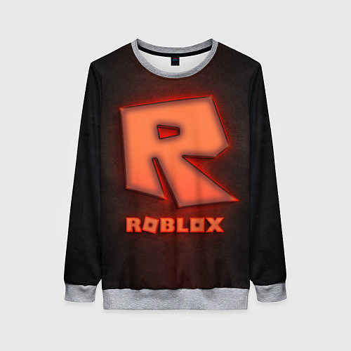 Женский свитшот ROBLOX NEON RED / 3D-Меланж – фото 1