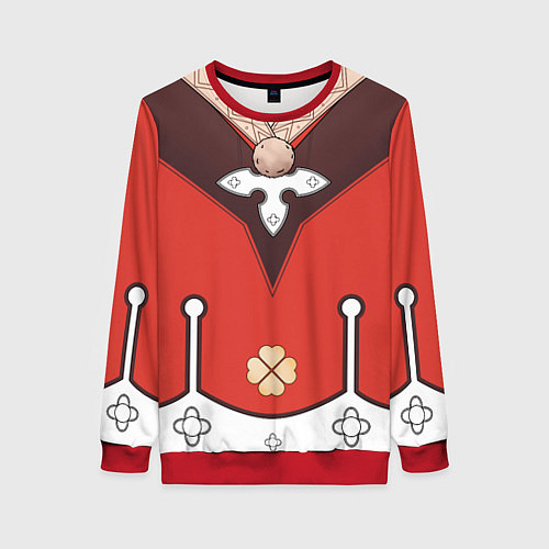 Женский свитшот КОСТЮМ КЛИ ГЕНШИН ИМПАКТ / 3D-Красный – фото 1