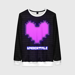 Свитшот женский UNDERTALE PURPLE HEART, цвет: 3D-белый