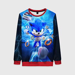 Свитшот женский SONIC СИНИЙ ЁЖ Z, цвет: 3D-красный