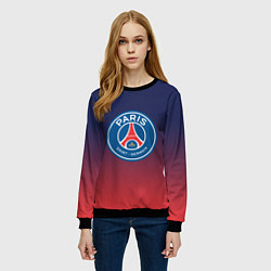 Свитшот женский PSG ПСЖ PARIS SAINT GERMAIN, цвет: 3D-черный — фото 2