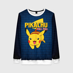 Свитшот женский ПИКА ПИКА PIKA PIKA, цвет: 3D-белый
