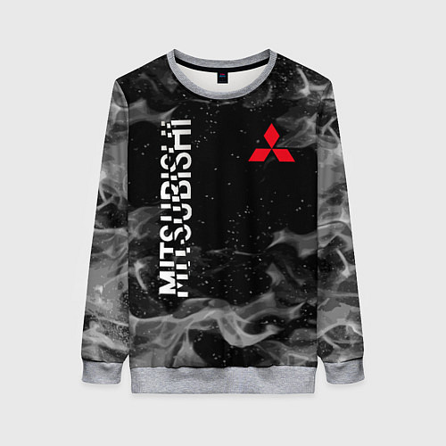 Женский свитшот MITSUBISHI ОГОНЬ / 3D-Меланж – фото 1