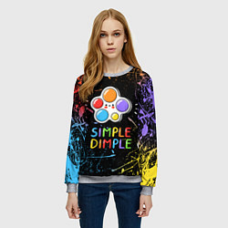 Свитшот женский SIMPLE DIMPLE ИГРУШКА, цвет: 3D-меланж — фото 2