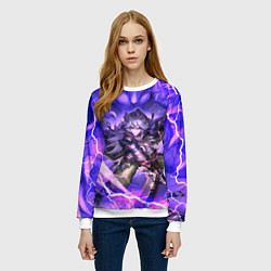 Свитшот женский Рэйзор Genshin Impact Геншин Импакт Z, цвет: 3D-белый — фото 2