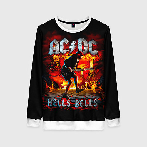 Женский свитшот ACDC HELLS BELLS / 3D-Белый – фото 1