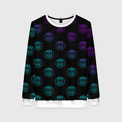 Свитшот женский PSG NEON ПСЖ НЕОН, цвет: 3D-белый