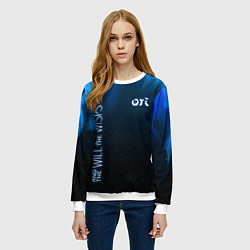 Свитшот женский Ori Logo Ori and the Will of the Wisps Z, цвет: 3D-белый — фото 2