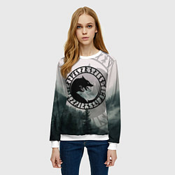 Свитшот женский FENRIR РУНЫ RUNES Z, цвет: 3D-белый — фото 2