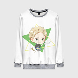 Свитшот женский Кадзи Акихико с треугольниками, цвет: 3D-меланж