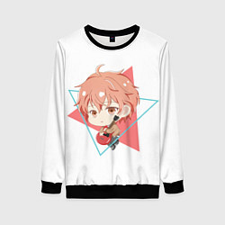 Свитшот женский Мафую Сато с треугольниками, цвет: 3D-черный