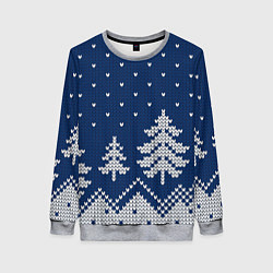 Женский свитшот Зимняя ночь