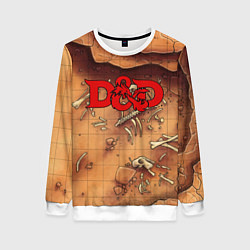Свитшот женский Dungeons and Dragons D&D, цвет: 3D-белый