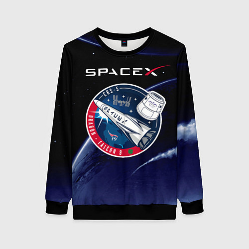 Женский свитшот Space X / 3D-Черный – фото 1