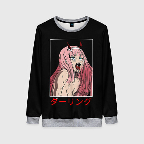 Женский свитшот Зеро ту ahegao франкс / 3D-Меланж – фото 1