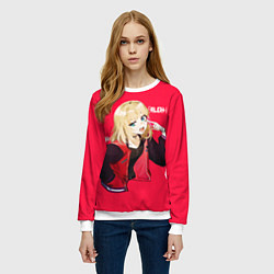 Свитшот женский Kawai Rika Bleh, цвет: 3D-белый — фото 2