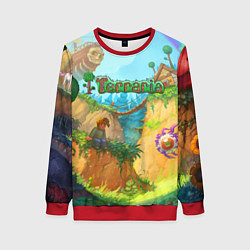 Свитшот женский Terraria Террария Z, цвет: 3D-красный