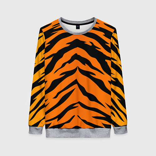 Женский свитшот Шкура тигра / 3D-Меланж – фото 1