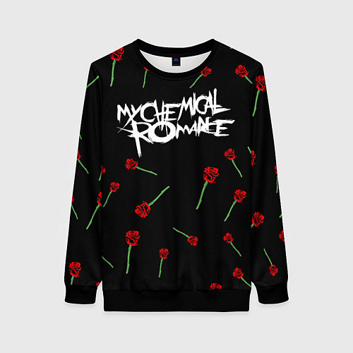 Женский свитшот MY CHEMICAL ROMANCE РОЗЫ MCR ROSES / 3D-Черный – фото 1