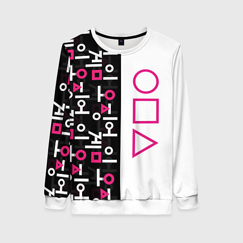 Женский свитшот Игра в кальмара: Стражи / 3D-Белый – фото 1