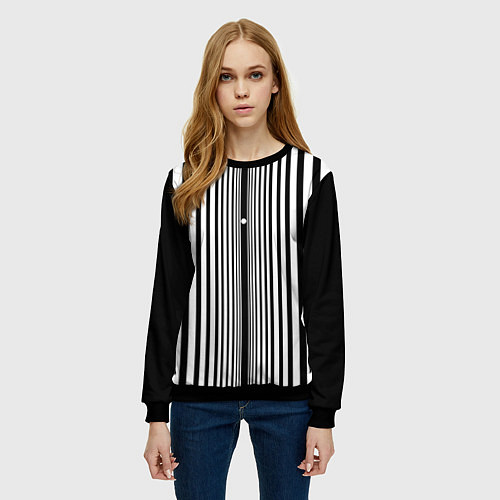 Женский свитшот Эффект Доплера / 3D-Черный – фото 3