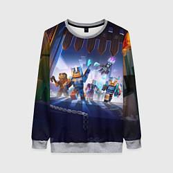 Свитшот женский MINECRAFT АРМИЯ КРИПЕРОВ, цвет: 3D-меланж