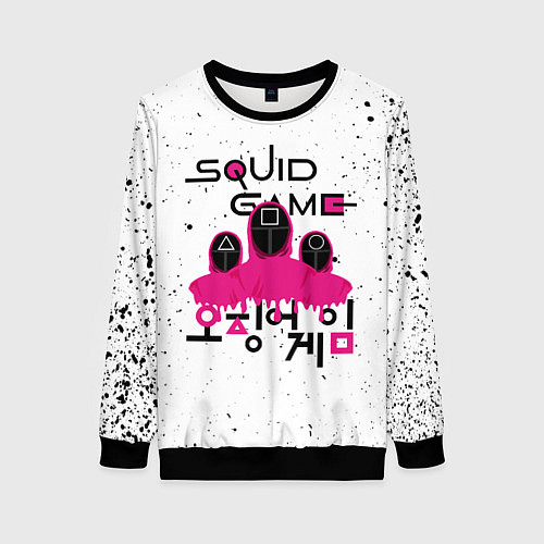 Женский свитшот SQUID GAME , ИГРА В КАЛЬМАРА, СТРАЖ / 3D-Черный – фото 1