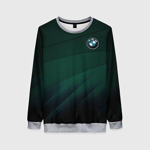 Женский свитшот GREEN BMW / 3D-Меланж – фото 1