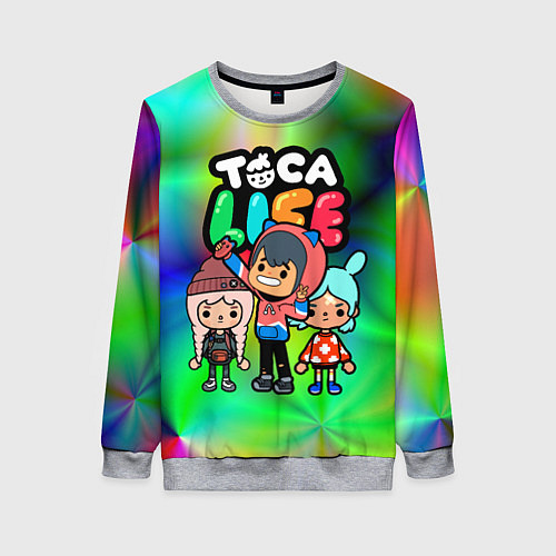 Женский свитшот Toca Life / 3D-Меланж – фото 1