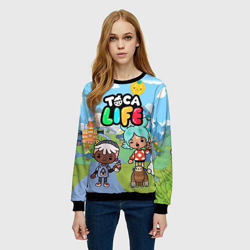 Женский свитшот Toca Life / 3D-Черный – фото 3