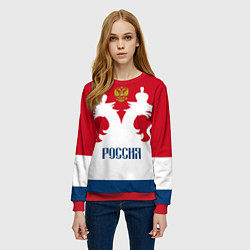Свитшот женский Russia Team, цвет: 3D-красный — фото 2