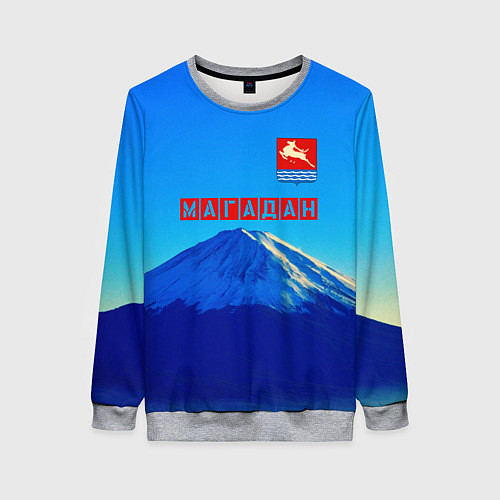 Женский свитшот Магадан герб / 3D-Меланж – фото 1