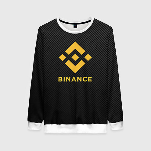 Женский свитшот БИНАНС ЛОГО CARBON BINANCE LOGO / 3D-Белый – фото 1