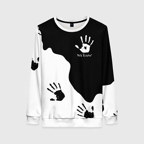 Женский свитшот TES WE KNOW МЫ ЗНАЕМ / 3D-Белый – фото 1