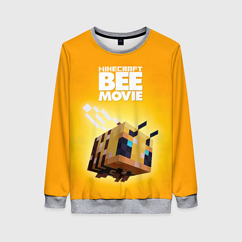 Женский свитшот BEE MOVIE Minecraft / 3D-Меланж – фото 1