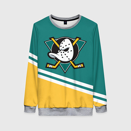 Женский свитшот Анахайм Дакс, NHL / 3D-Меланж – фото 1