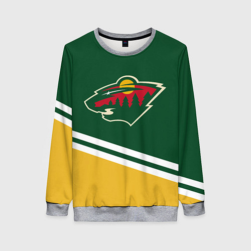 Женский свитшот Minnesota Wild NHL / 3D-Меланж – фото 1