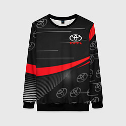 Свитшот женский ТОЙОТА TOYOTA RED LINES, цвет: 3D-черный