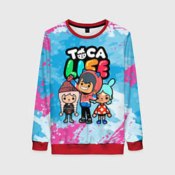 Свитшот женский ТОКА БОКА ГЕРОИ ГРЫ КРАСКИ, цвет: 3D-красный